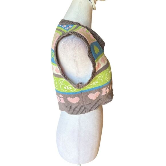 Forever 21 Keroppi x Hello Kitty Cropped Knit Sweater Vest Womens Size Small - Picture 6 of 10